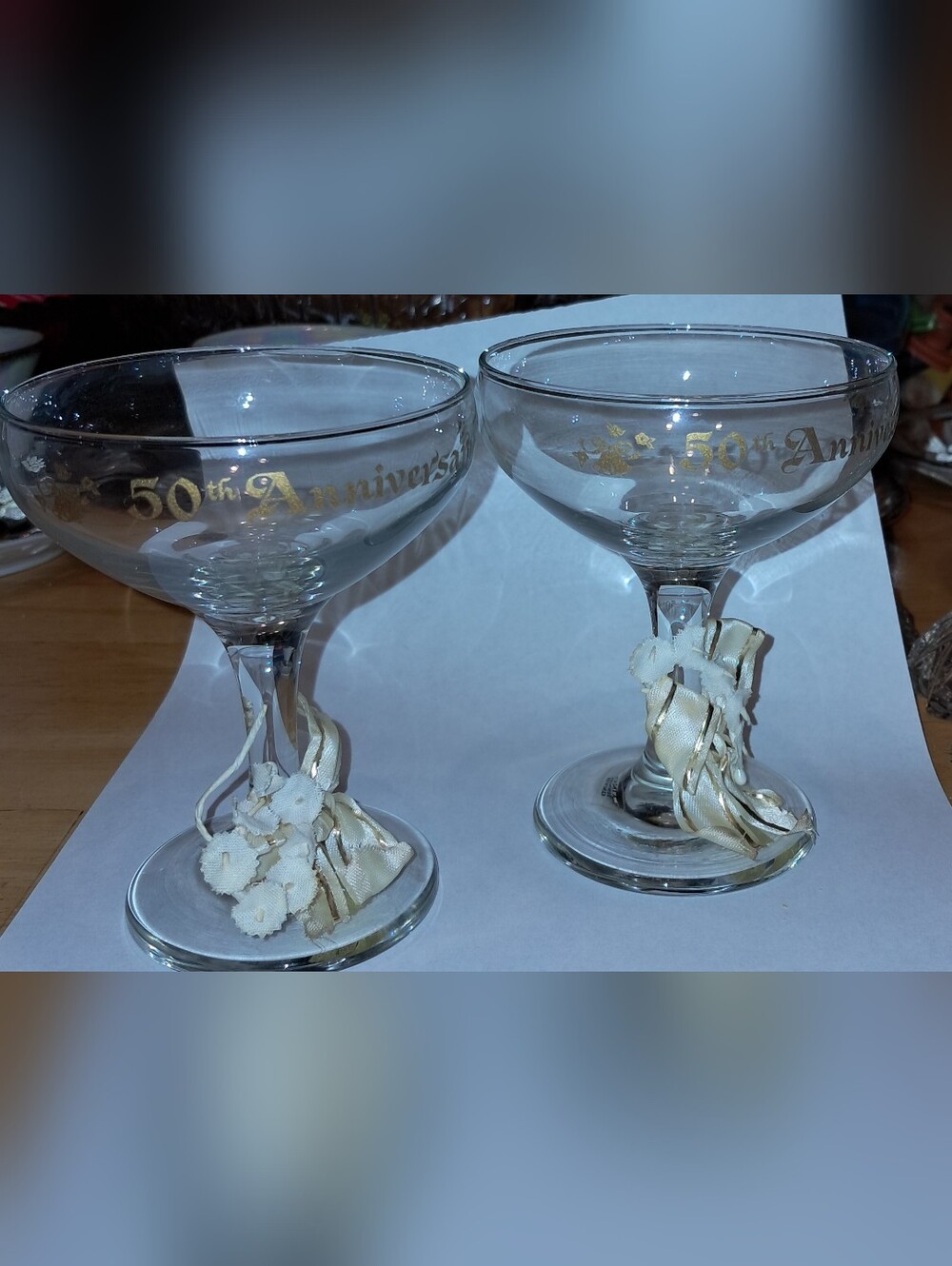 50th ANNIVERSARY CHAMPAGNE GLASSES